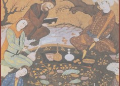 Низами читает своё произведение принцу, Сокровищница тайн Низами, 1538, Бухара