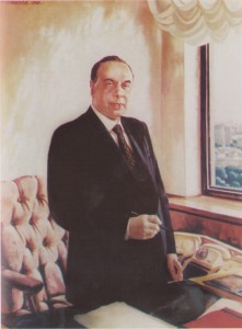 Президент Азербайджана Г. А. Алиев. Портрет работы Таира Салахова